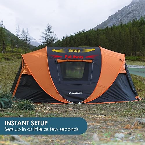 Miniatura 7 de EchoSmile Tienda de campaña desplegable instantánea, 246 personas, tienda de campaña de fácil instalación, cúpula resistente al agua, portátil