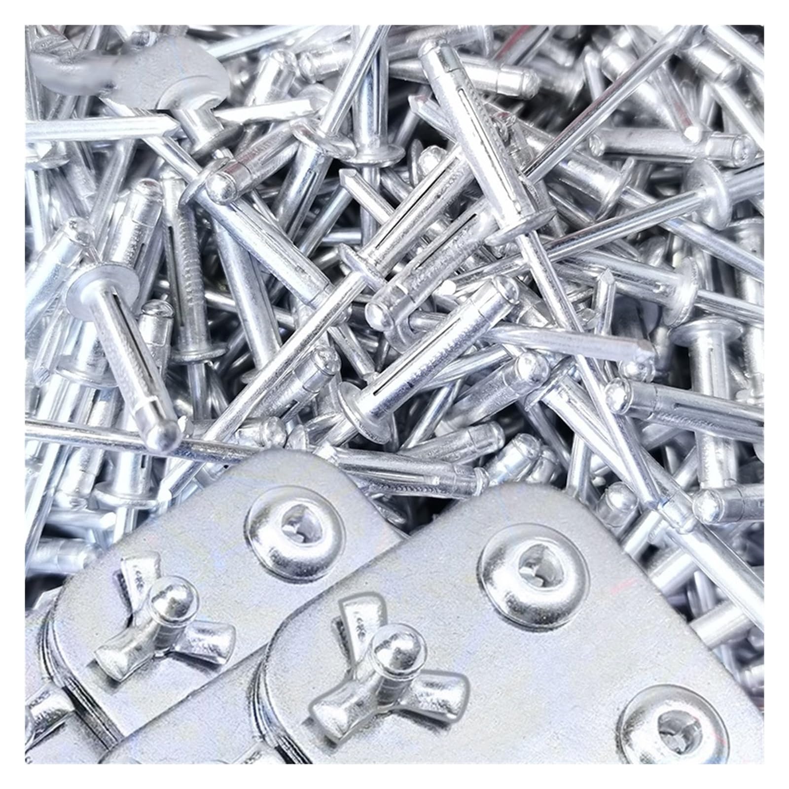 Metallnieten, Aluminium-Blindnieten, automatische Faltniete, gewölbter Kopf, 500 Stück, verschiedene Größen(4.8x20.5x16mm Flange)