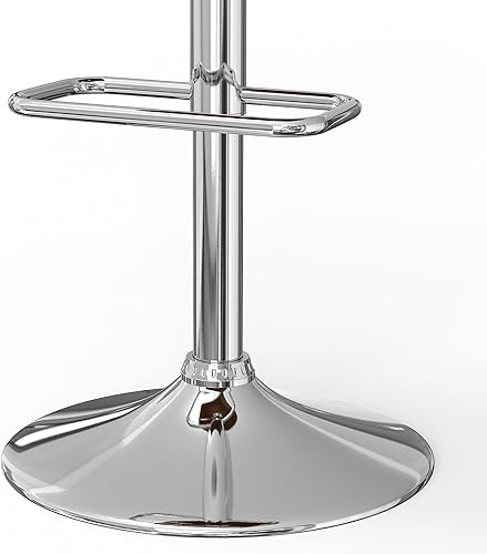 Miniatura 187 de SIMPLIHOME Lowell Taburete de bar giratorio ajustable, silla tapizada de metal de 33 pulgadas de altura del asiento en tela de aspecto de lino gris