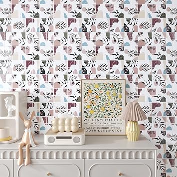 CHIHUT 12''x12'' Boho Botanical Leaf Peel and Stick Backsplash Tiles Decorative Renter Friendly Backsplash for Kitchen Bathroom Shower Walls 16 Sheets Self Adhesive Waterproof Removable Wall Tiles