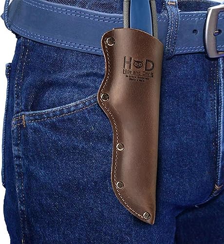 Miniatura 2 de Hide & Drink, Funda de cuero grueso Mora para cuchillos con trabilla para cinturón, hecha a mano incluye 101 años de garantía