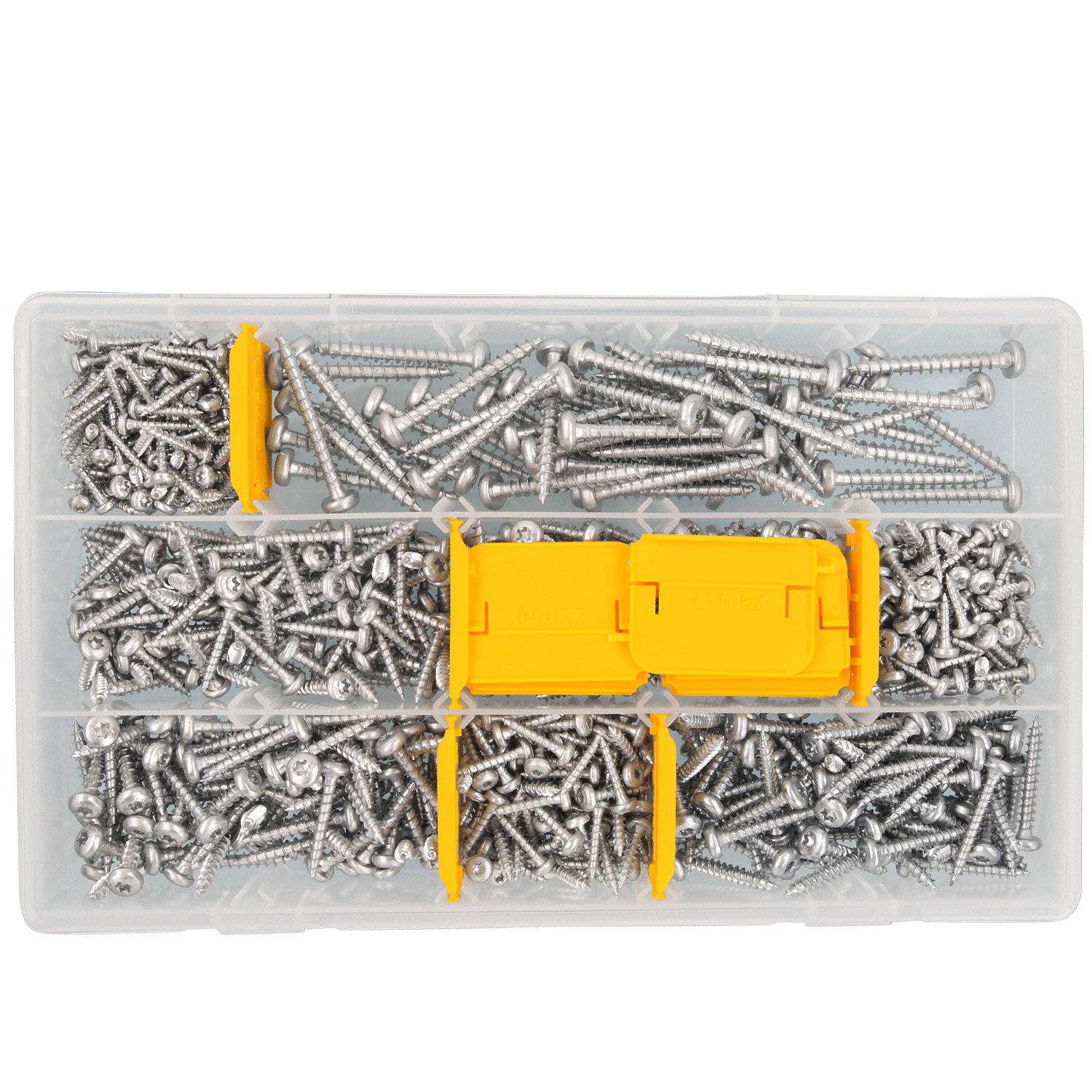 700 tlg Schrauben Sortiment Pan-Head Torx Vollgewinde verzinkt 3,5x20 bis 6x50