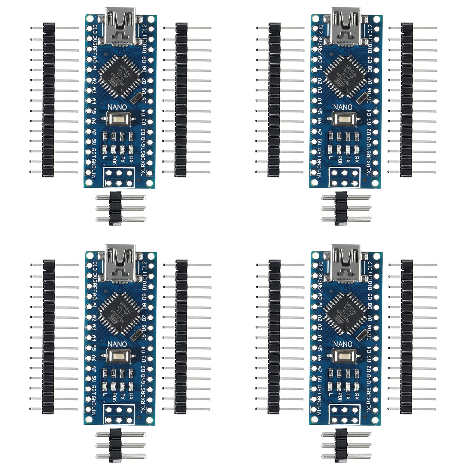 Buy AITIAO 4Pcs Mini Nano V3.0 ATmega328P Module CH340G 5V 16M Mini USB ...