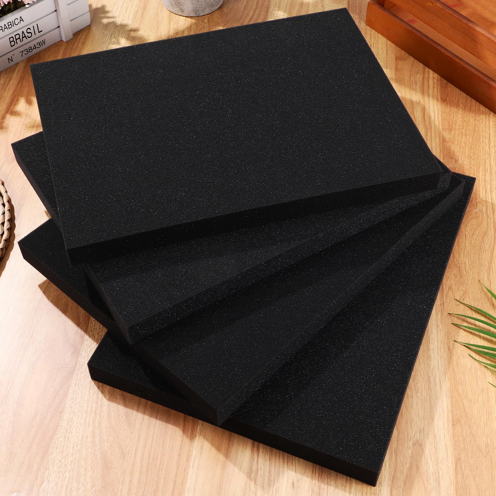 NUOBESTY 4 pièces Lot de Plaques de Mousse Inserts de Protection Denses et Épais pour Coffrets à Outils Coupe Facile pour et Artisanat