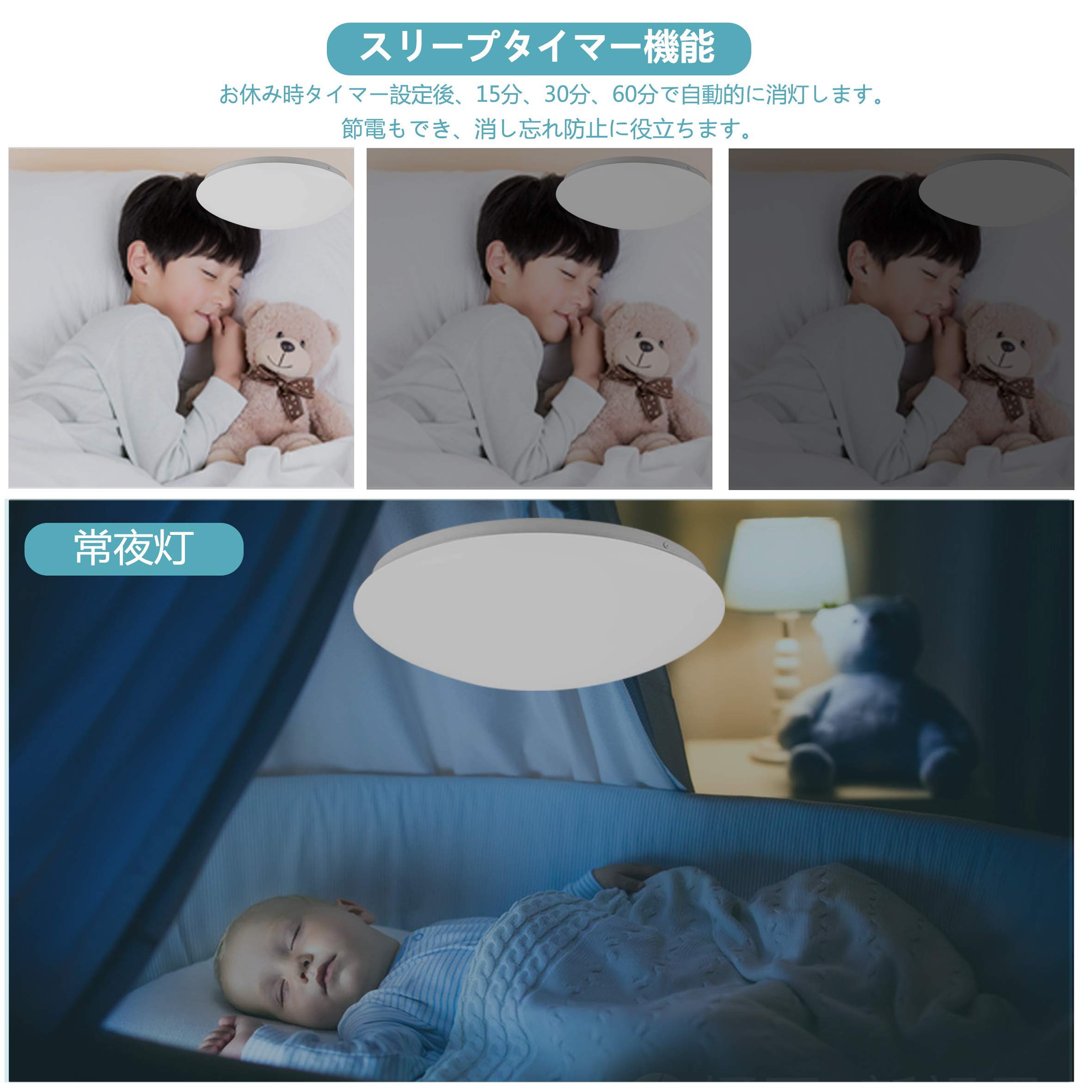 Amazon.co.jp : LEDシーリングライト 4畳 6畳 24W 調色 調光 高輝度