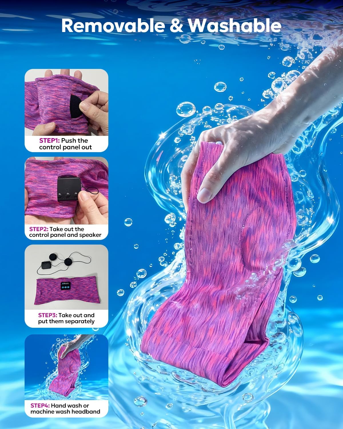 Bluetooth Headbands, Sleeping Headphones for Sleep Yoga Travel or Lounging