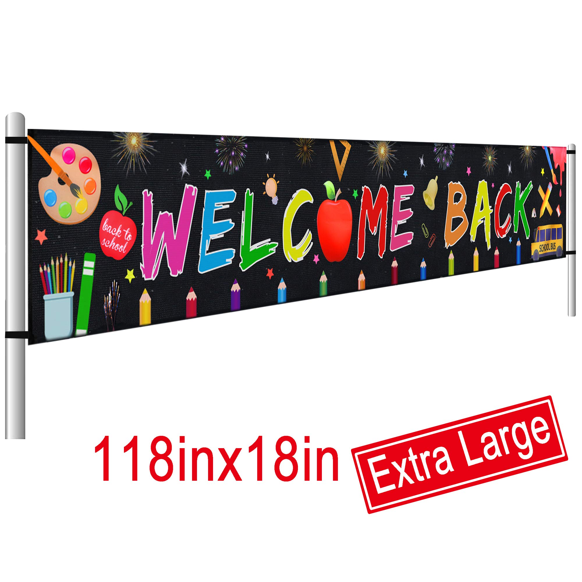 Buy Large Welcome Back Banner First Day Of School Banner Back To  Buy Large Welcome Back Banner First Day Of School Banner Back To