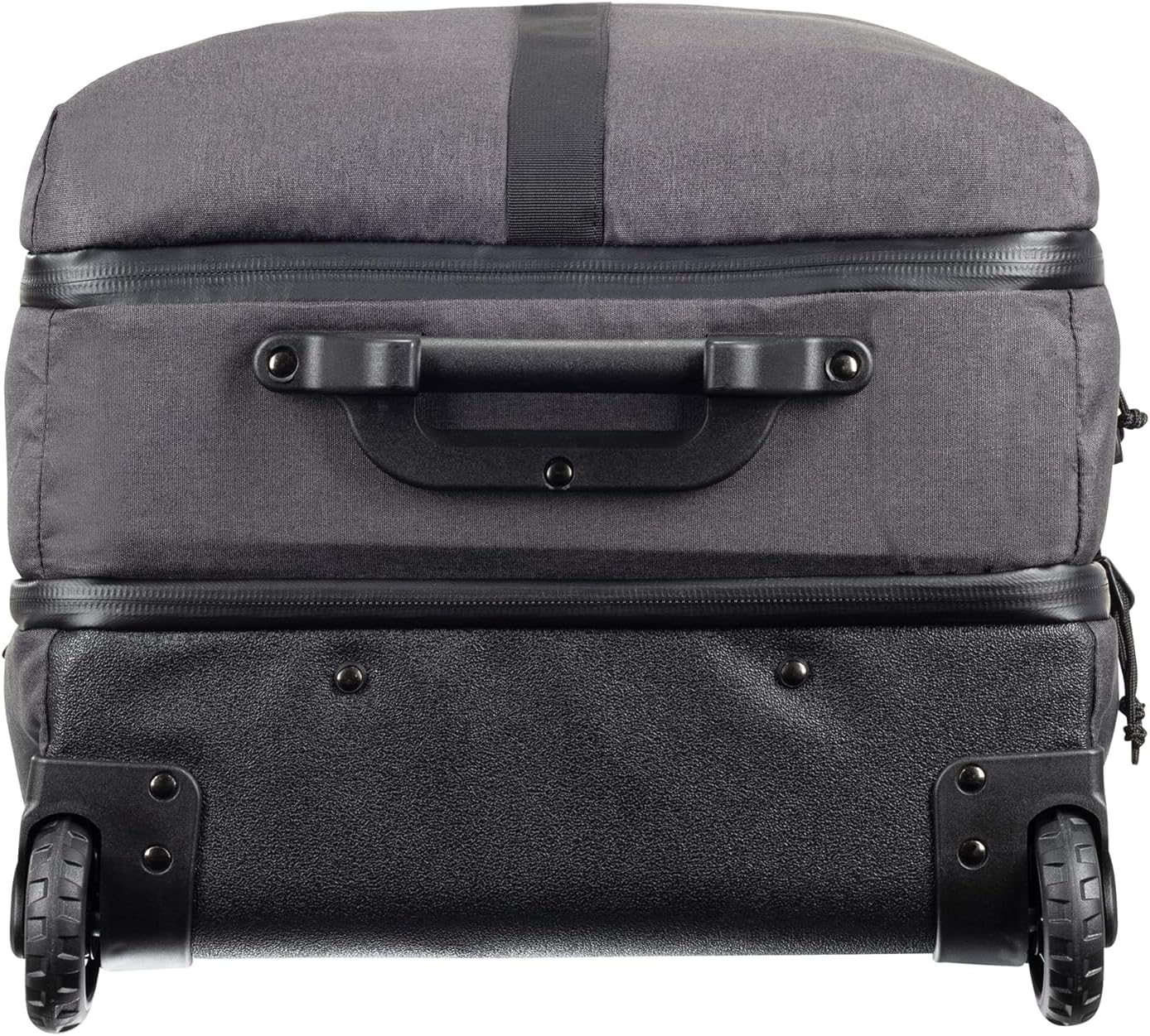 SCUBAPRO Definition Duo Compartment 118 Wheeled Duffle Dive Bag with Adjustable Backpack Straps, Top and Side Handles for Scuba Diving Gear, Premium Recycled Two-Tone Gray Fabric