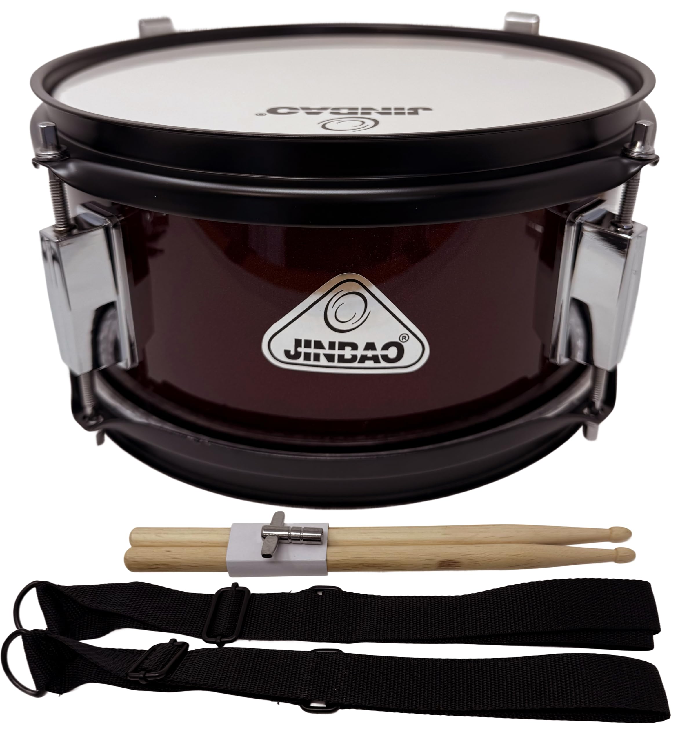 ROCKSTAR - Tambor Caja de Madera Afinable Jinbao L1005WR incluye Correa y Baquetas, Instrumento Musical para Banda Infantil - Rockmusic