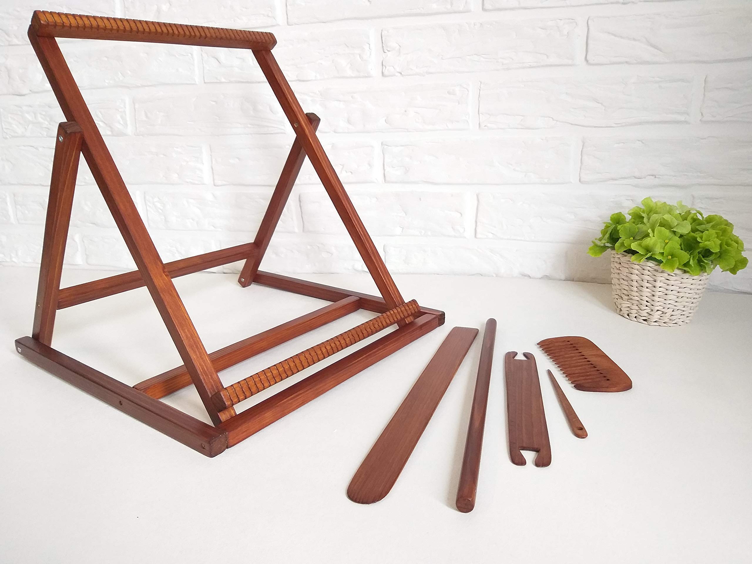 Weaving Tapestry Loom with Tools Kit Complete Loom Set Handmade 11.5 x 14.5 inch