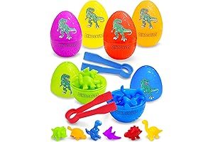 Yetonamr 6Pcs Prefilled Dinosaur Eggs for Boys Girls Easter
