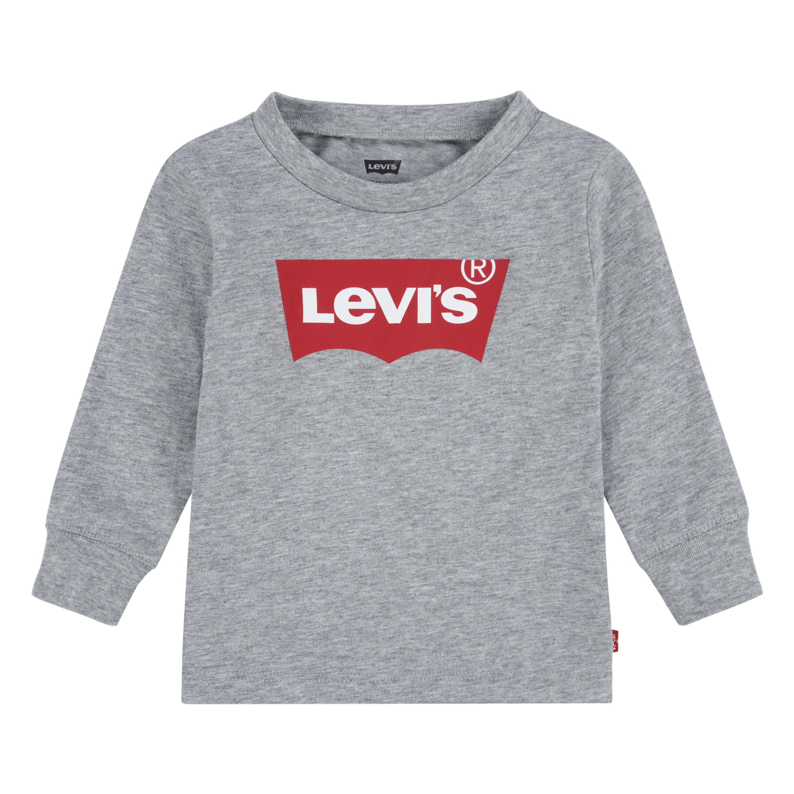 Levi's Kids l/s Batwing Tee Baby Boys, Grey Heather, 6 Months