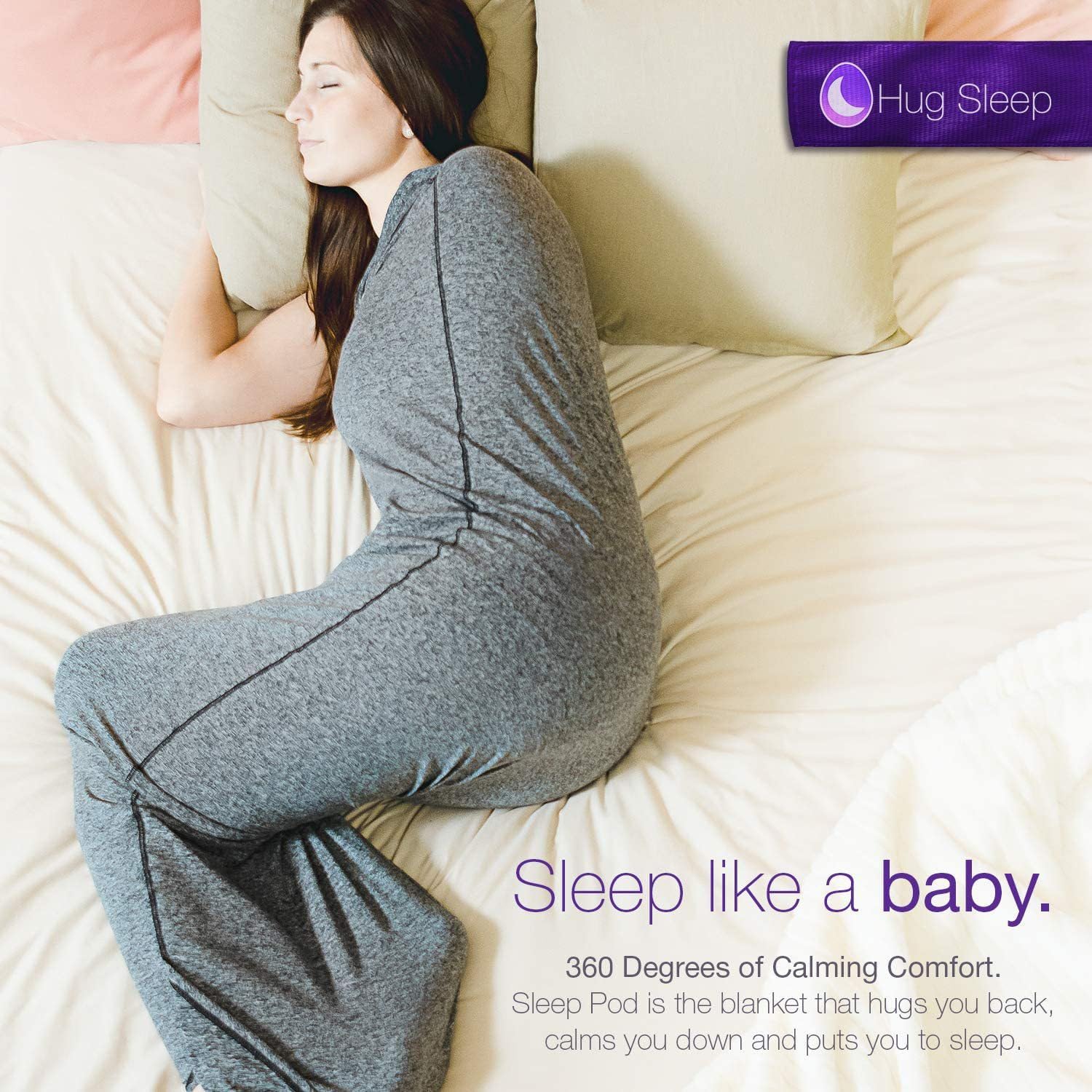 Sacco nanna a compressione per adulti – Coperta indossabile ultraleggera per alleviare stress e ansia, sacco nanna in tessuto elasticizzato e traspirante
