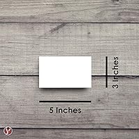 Vista 5 de 3" x 5" White Memo Pads w/ Chipboard on the Back – Blank White Writing Pads for Taking Notes, To-Do Lists, Reminders, Sketches Gummed Top, Easy