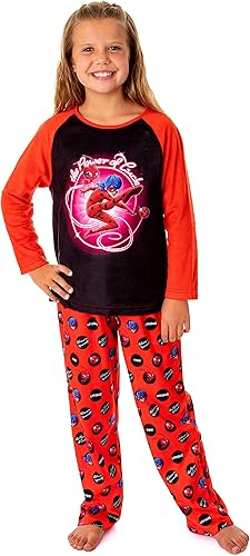 INTIMO Miraculous Tales of Ladybug & Cat Noir - Conjunto de pijama para dormir para niña