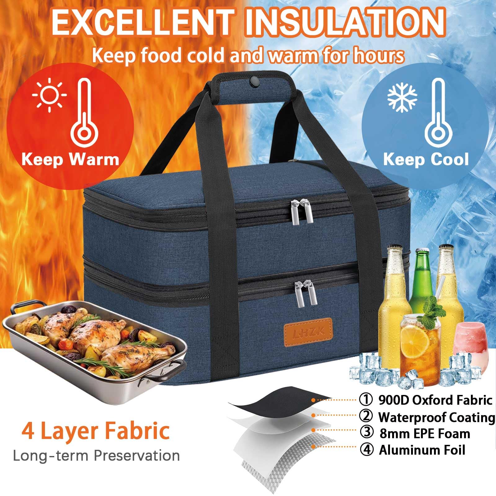 Carriers Keep Food Warm Standard Insulated Pan Carrier & Hot Box Food
