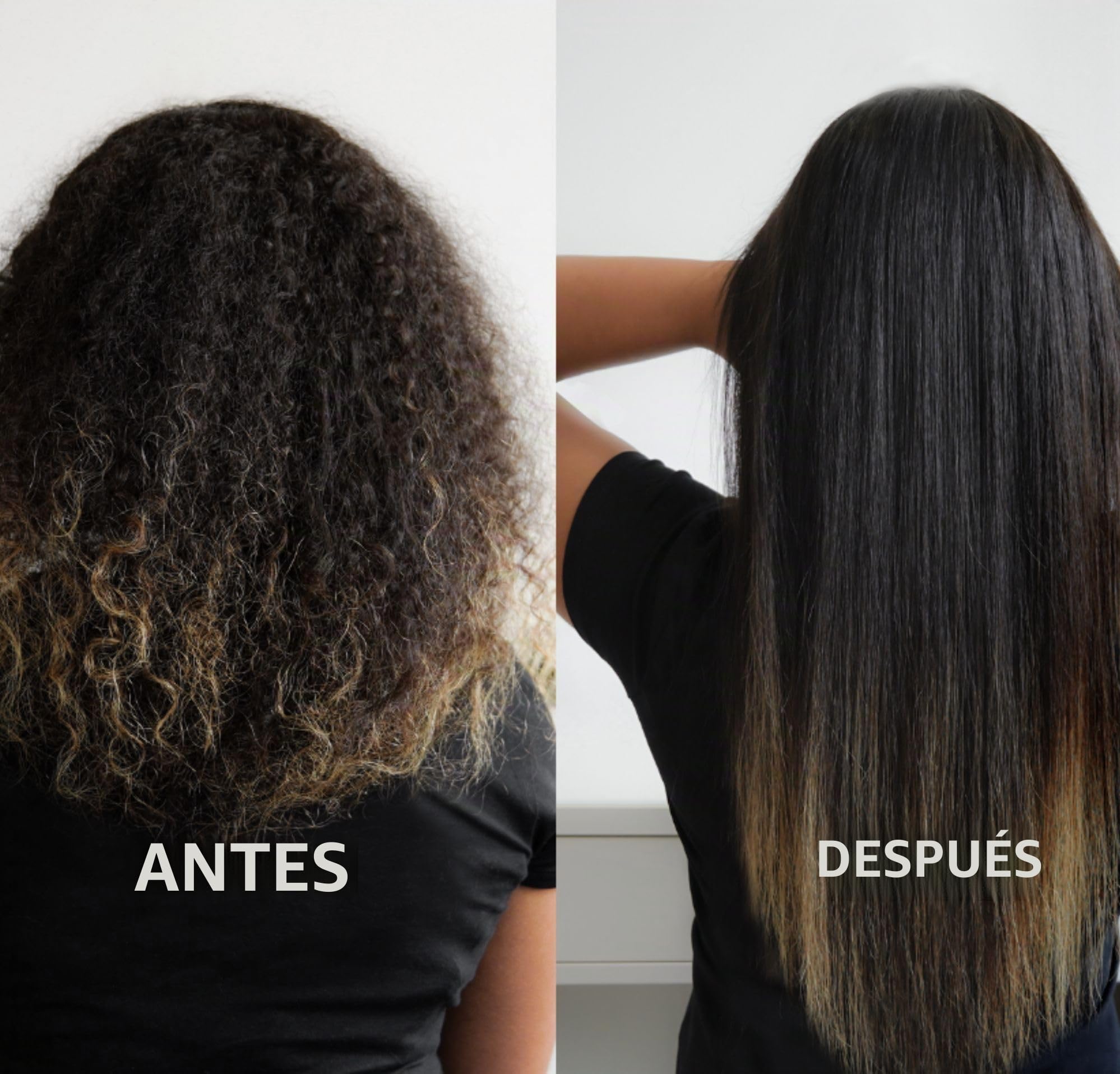 Demeliss SAINT ALGUE - WONDER WOMAN SET - Plancha de Pelo Vapor TITANIUM - Placas Flotantes, Revestimiento de Titanio - Vapor Ultrapotente - Depósito Integrado XL 40ml - Peine Extraíble