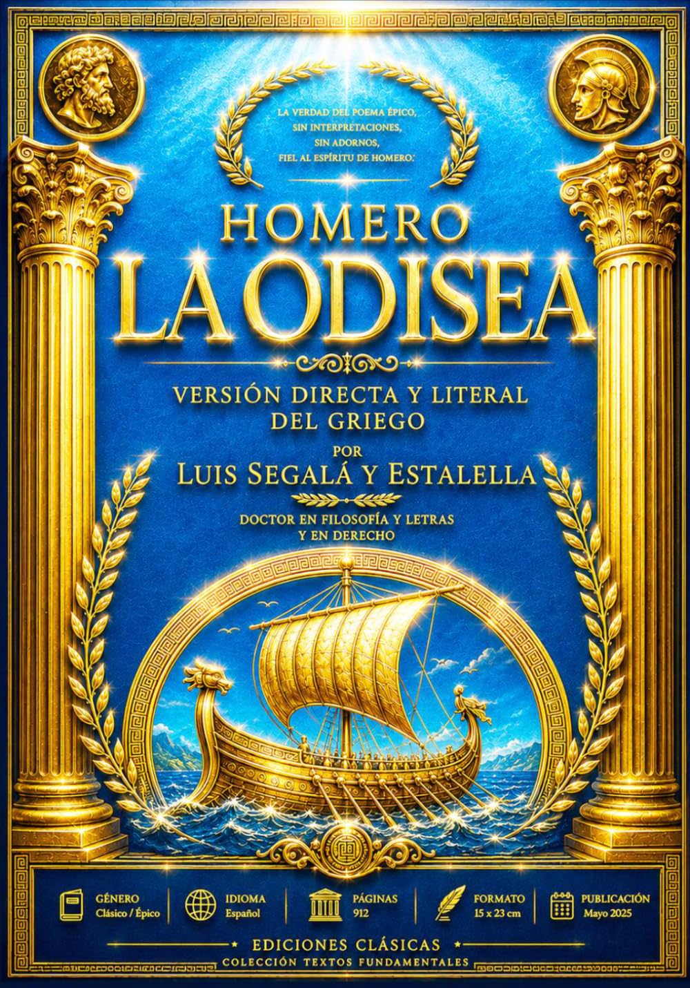 La Odisea de Homero: Edición Completa de la Legendaria Historia de Ulises y su Peligroso Viaje por Mares Desconocidos tras la Caída de Troya — ... Antigua y la Más Grande Epopeya de la Litera