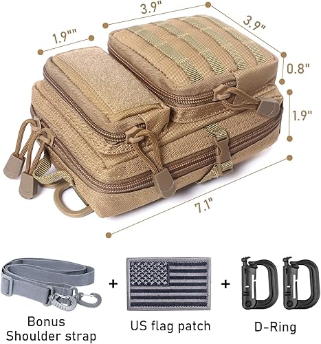 Miniatura 3 de Bolsa táctica Molle compacta EDC para herramientas Mini bolsa de utilidad