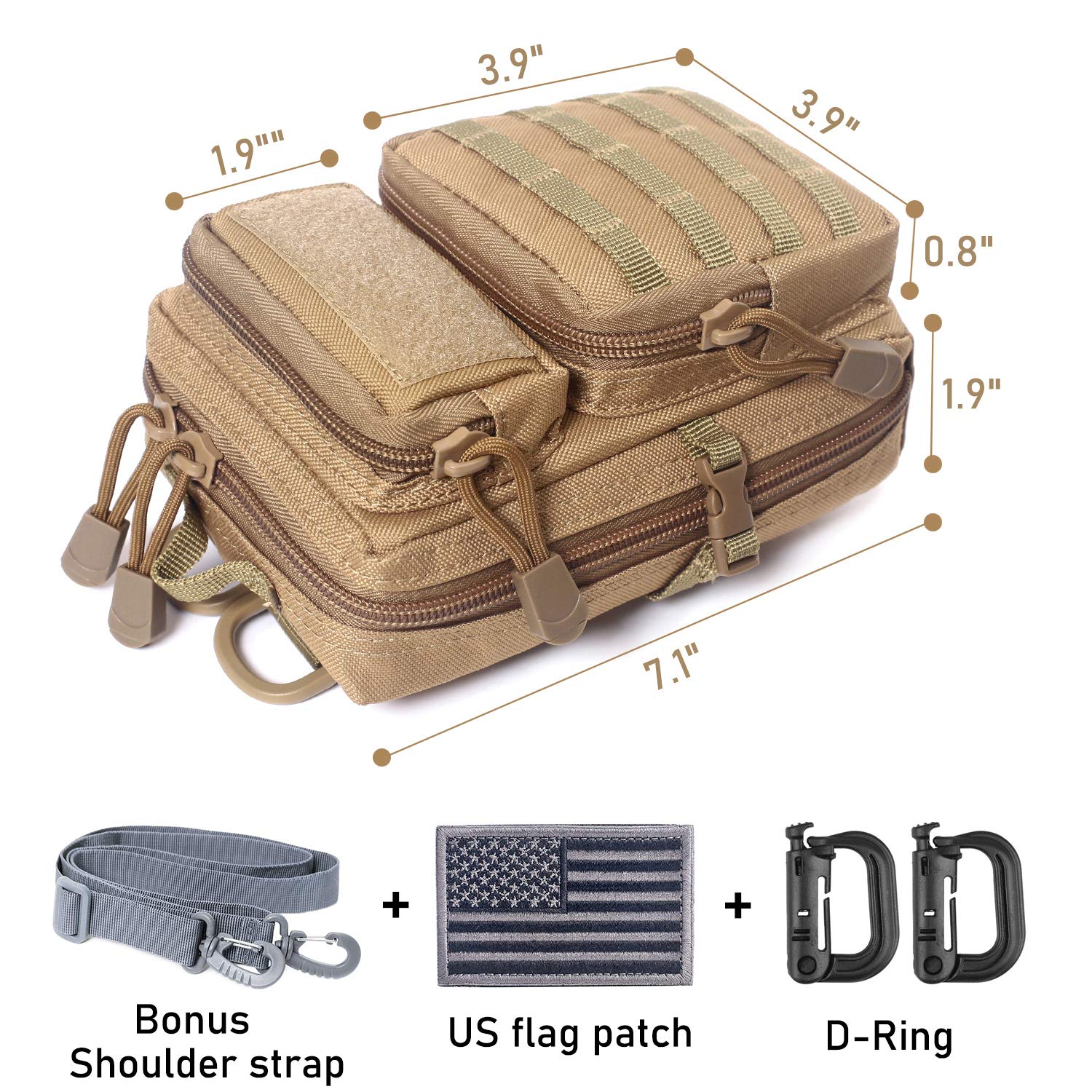 Edc Belt Pouch Pack Molle Pouches, Utility Pouch Small Water