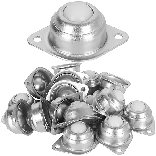 Miniatura 19 de 16 rodamientos de transferencia de bolas de rodillo de 1/2 pulgada, unidad de transferencia de bola redonda de acero al carbono montada en brida