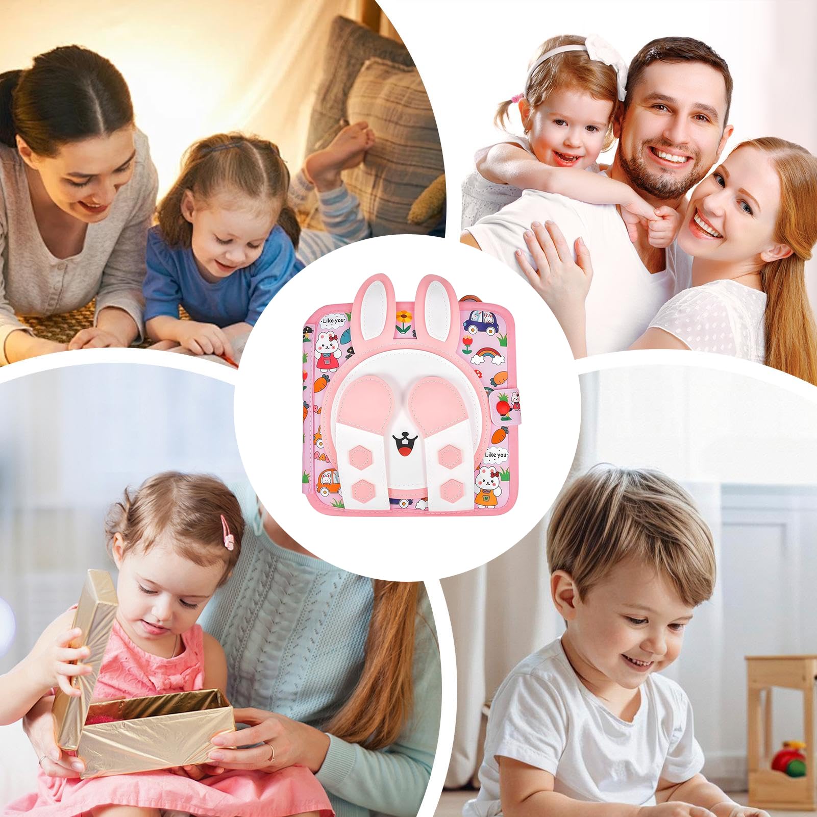 Genérico Ocupado para Viajes | Libro De Fieltro con Actividades De Desarrollo,Libro Interactivo para Juegos - para Bebés Niños Y Niñas En Interior Sala De Estar Dormitorio Viaje Hogar
