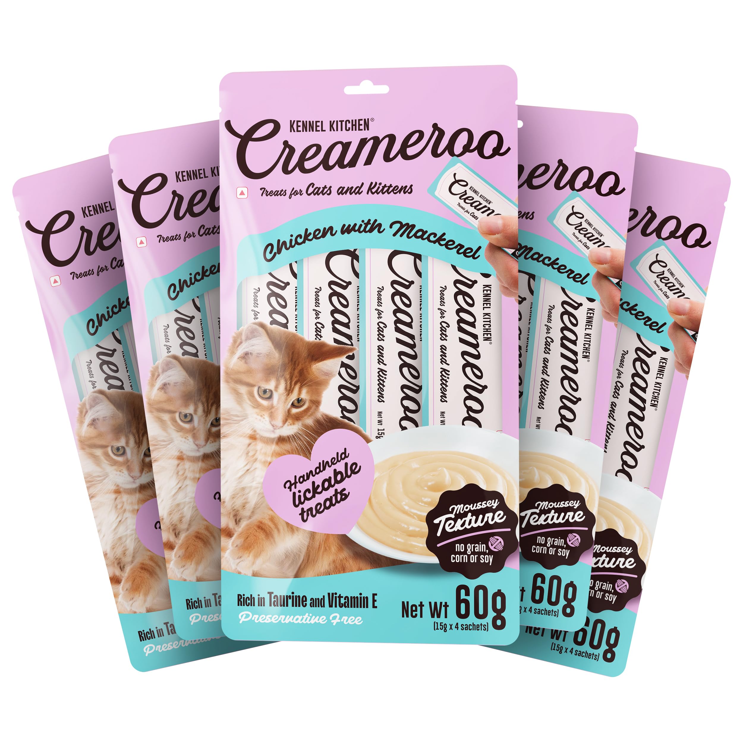 Kennel Kitchen Creameroo Cat Treats, 300g, 20 Pieces | Chicken with Mackerel Flavour | Smooth Creamy Treats for Cats and Kittens | Handheld Lick-able Wet Cat Food Treats | Preservative Free (B0D1TNWRT8) Amazon Price History, Amazon Price Tracker