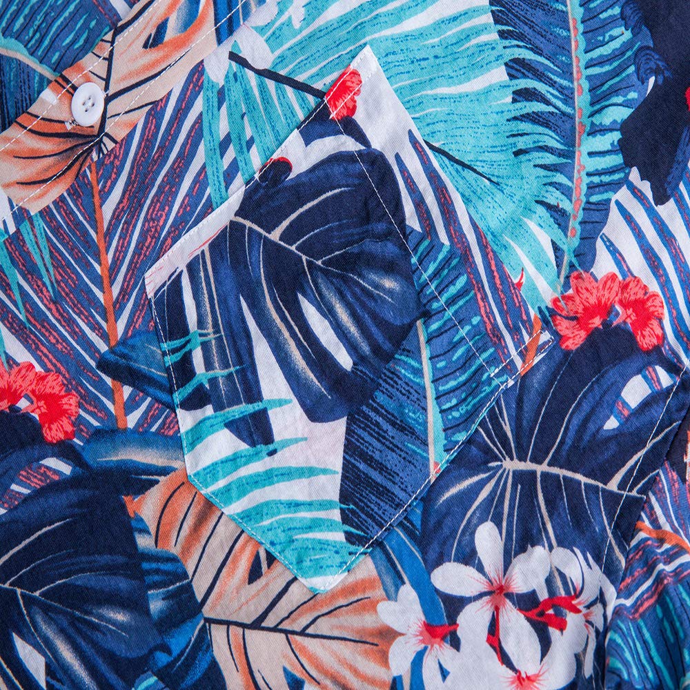 Camicia Maniche Corte Uomo, Camicie Casual da Uomo Stampa Creativa con Barca A Vela Camicia Hawaiana Bianca Camicia A Maniche Corte con Colletto Cubano Camicia da Spiaggia da Uomo Button Down Top PE