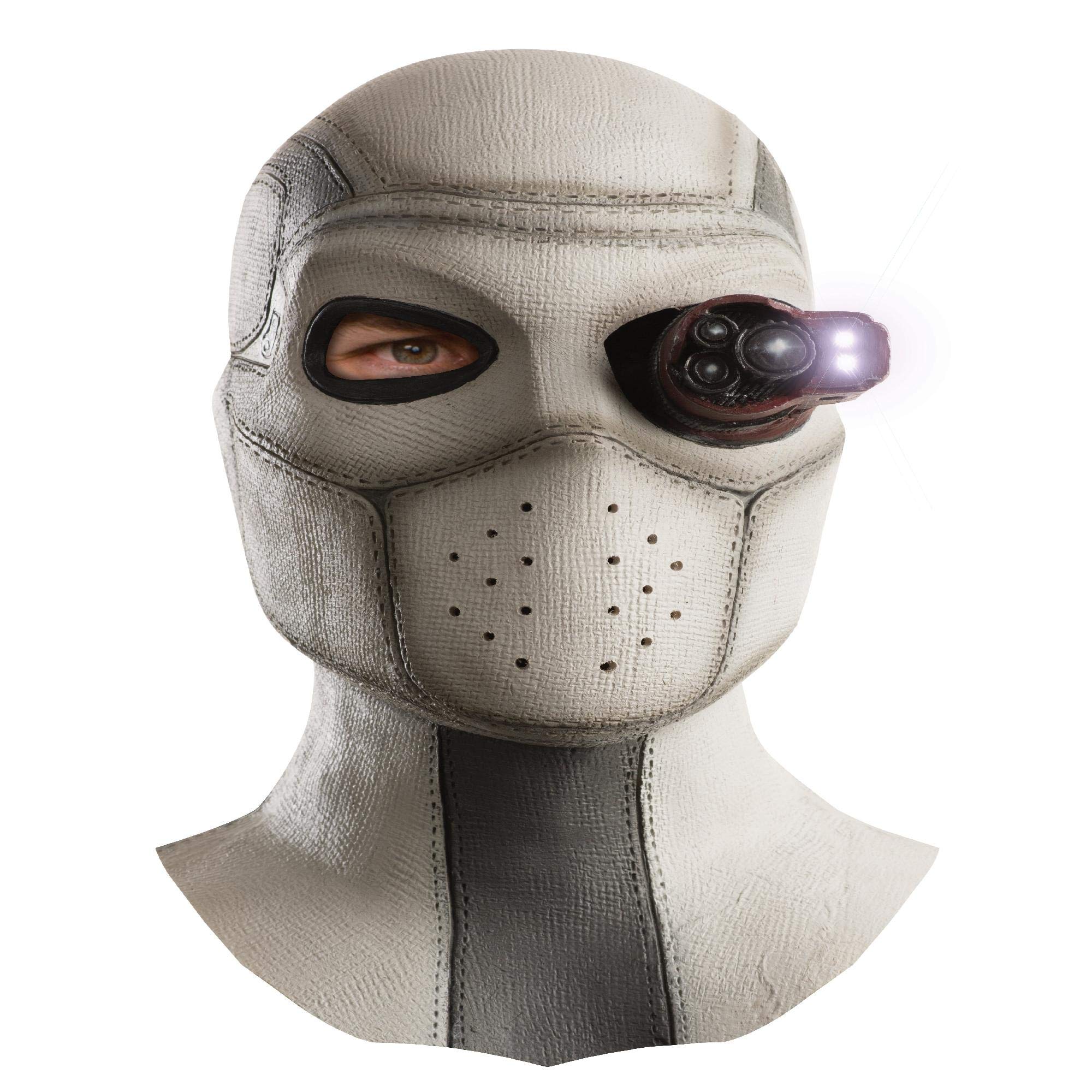 Men's Suicide Squad Deadshot Overhead Lighted Latex Mask
