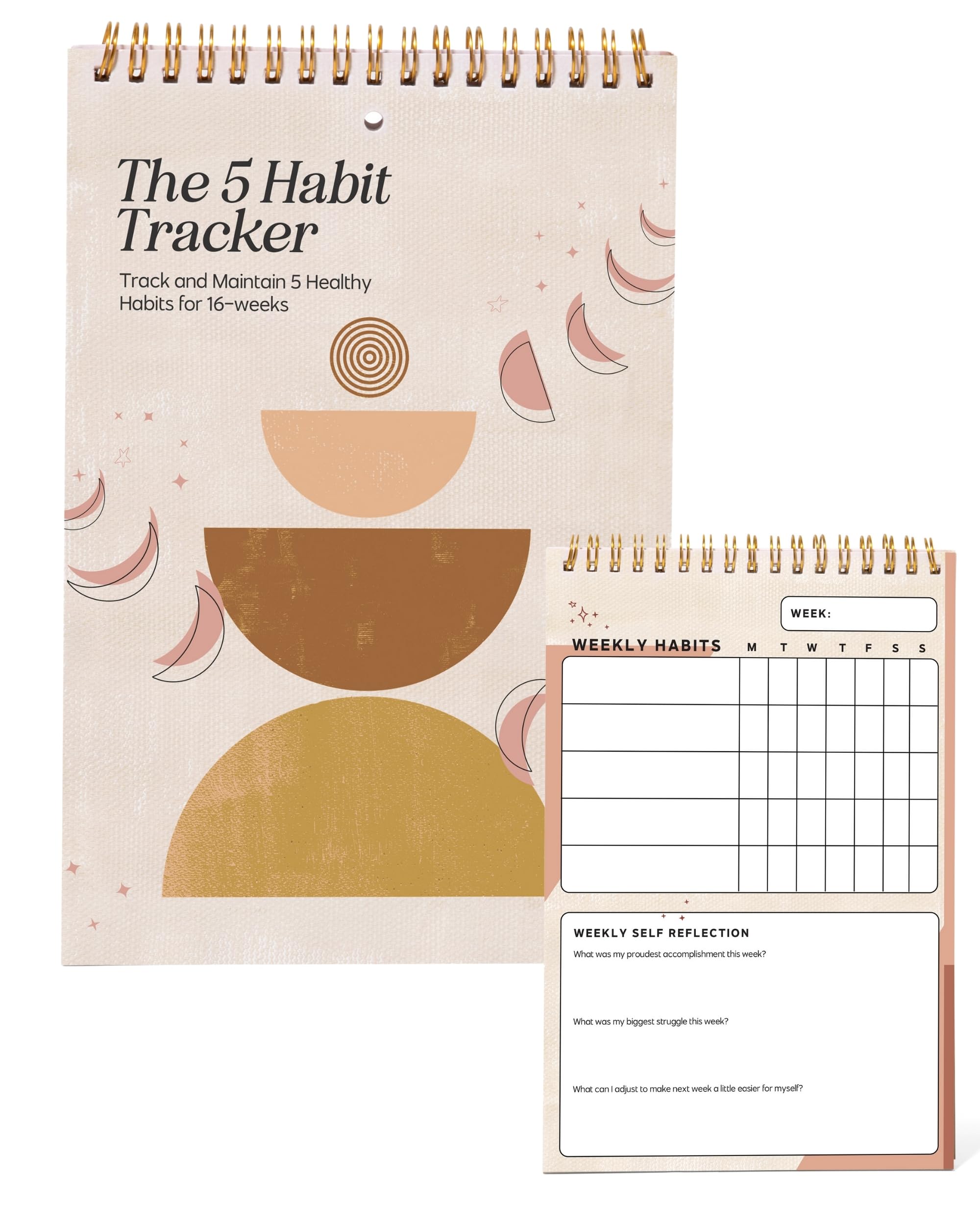 I Know Collection Weekly Habit Tracker Journal - 17-Week Goal Planner & Self-Care Journal - Spiral-Bound Wellness & Productivity Tracker - Daily, Weekly, and Monthly Habit Calendar