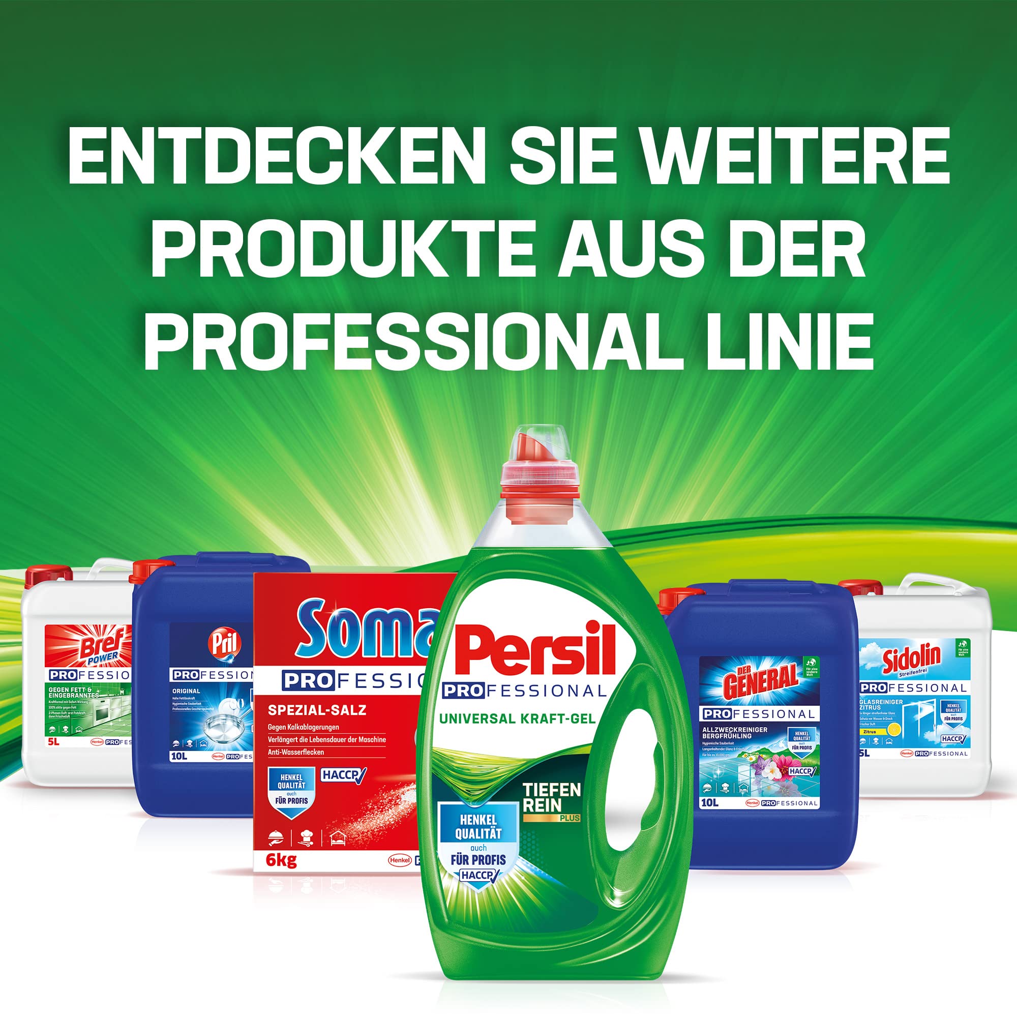 Persil Detergente universal de gel de fuerza profesional (130 lavados), detergente líquido en gran paquete también para profesionales