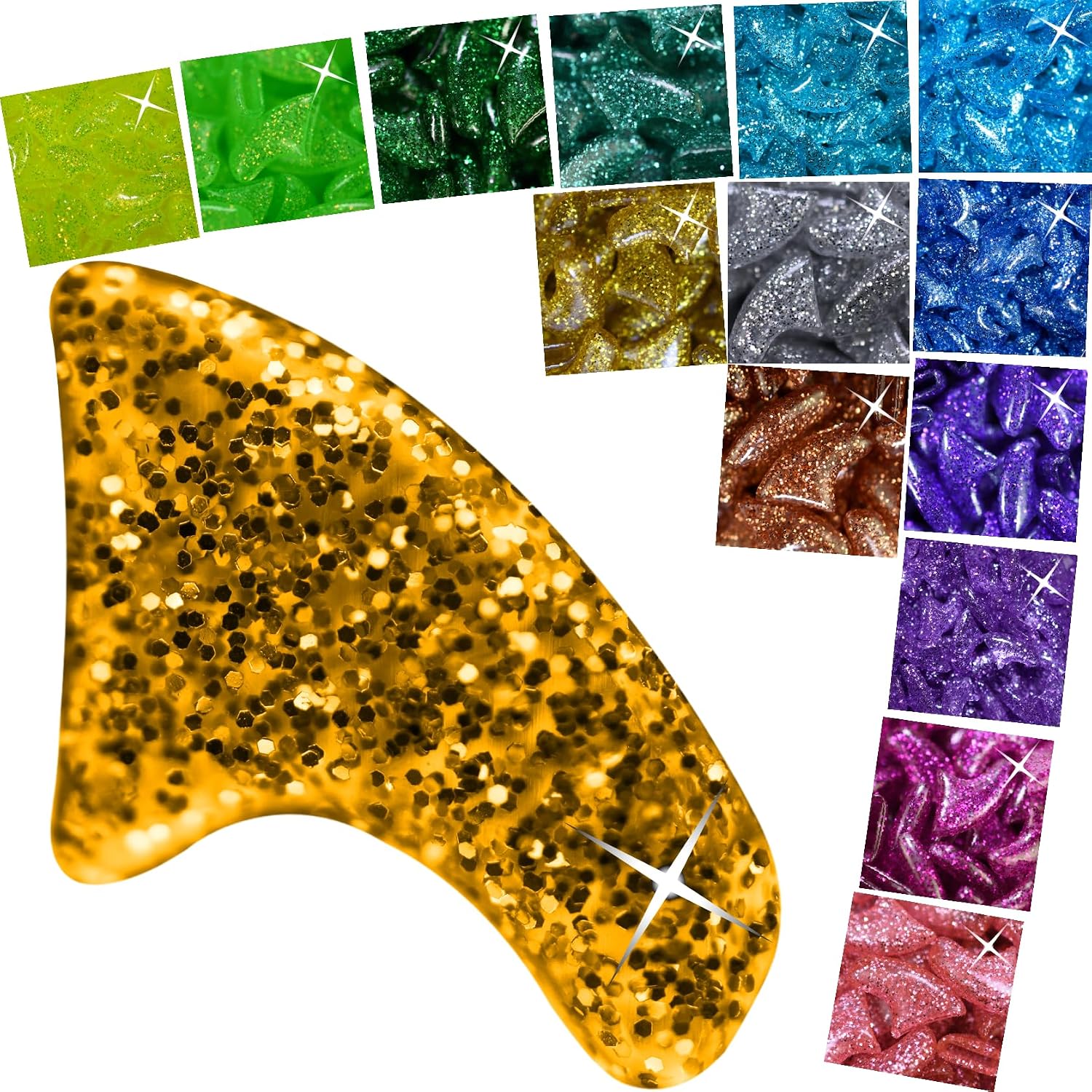 zetpo Glitter Cat Nail Caps | Cat Claw Covers | with Adhesives and Applicators (12x Glitter | 120 pcs, M) image 2
