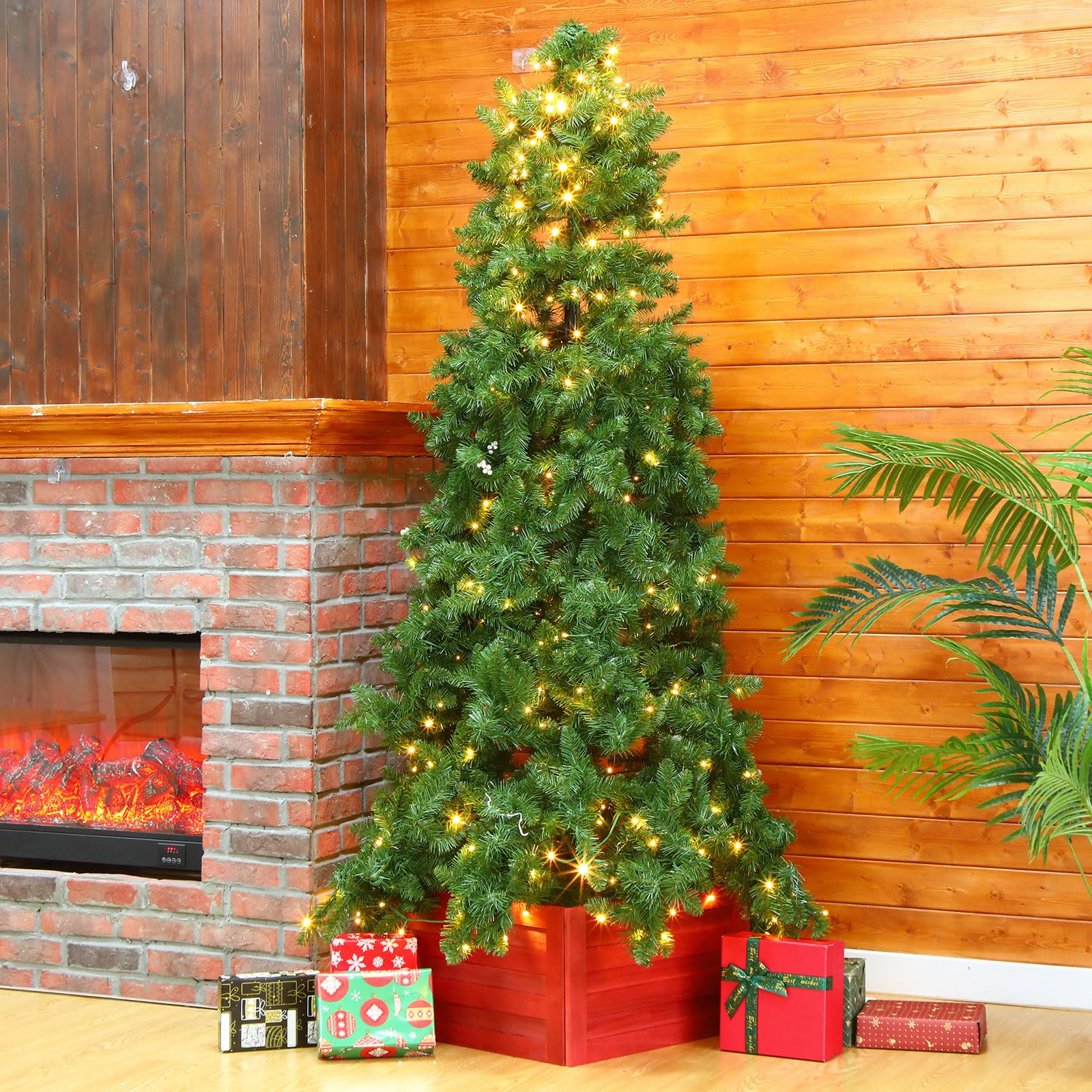 Amazon.co.jp: 木製クリスマスツリーカラーボックス ウォッシュド