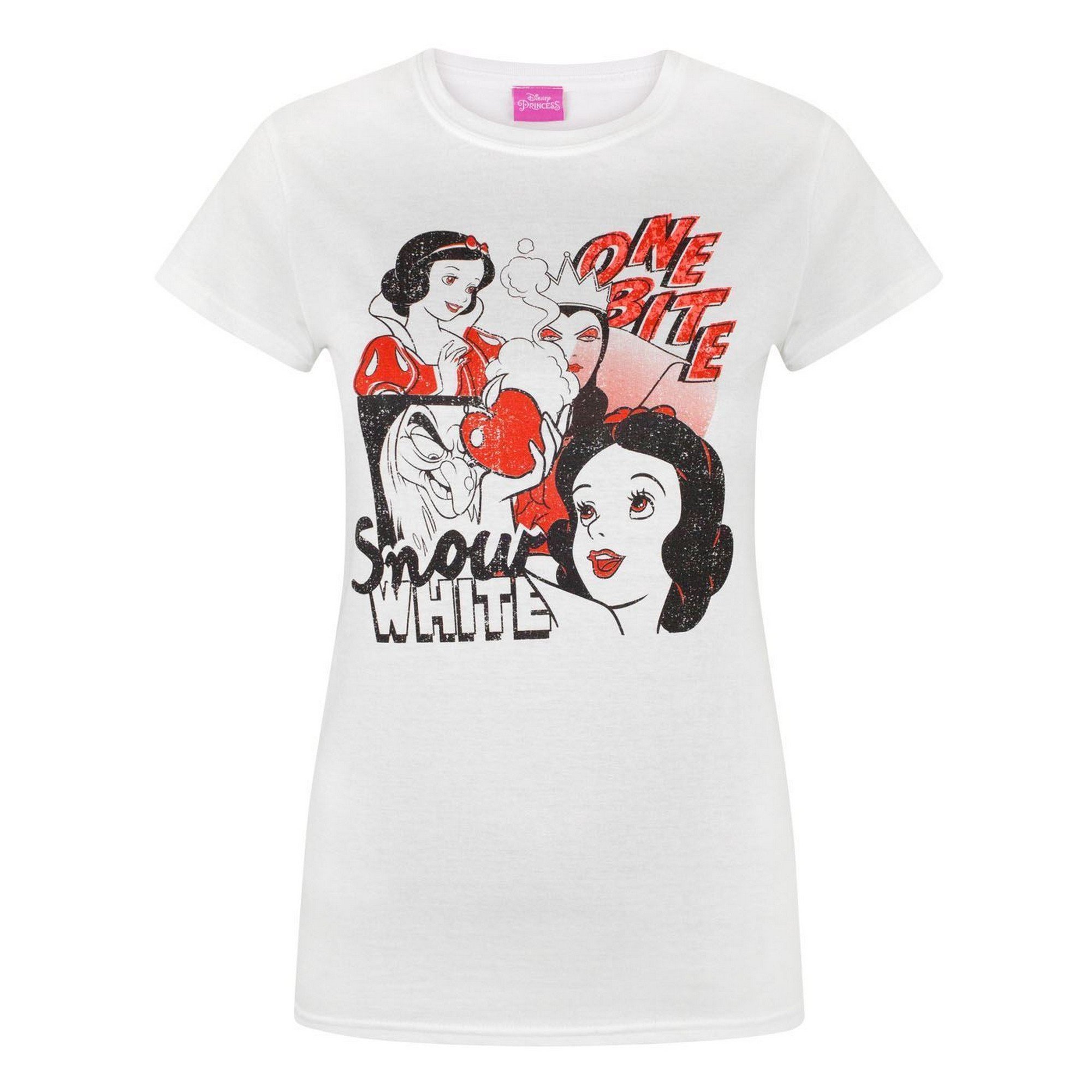 Disney Women's Short Sleeved T-Shirt | White | Official Merch | Size: Large