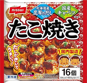たこやき 冷凍商品】ニッスイ たこ焼き ねぎ醤油味 16個×16袋入｜ 送料