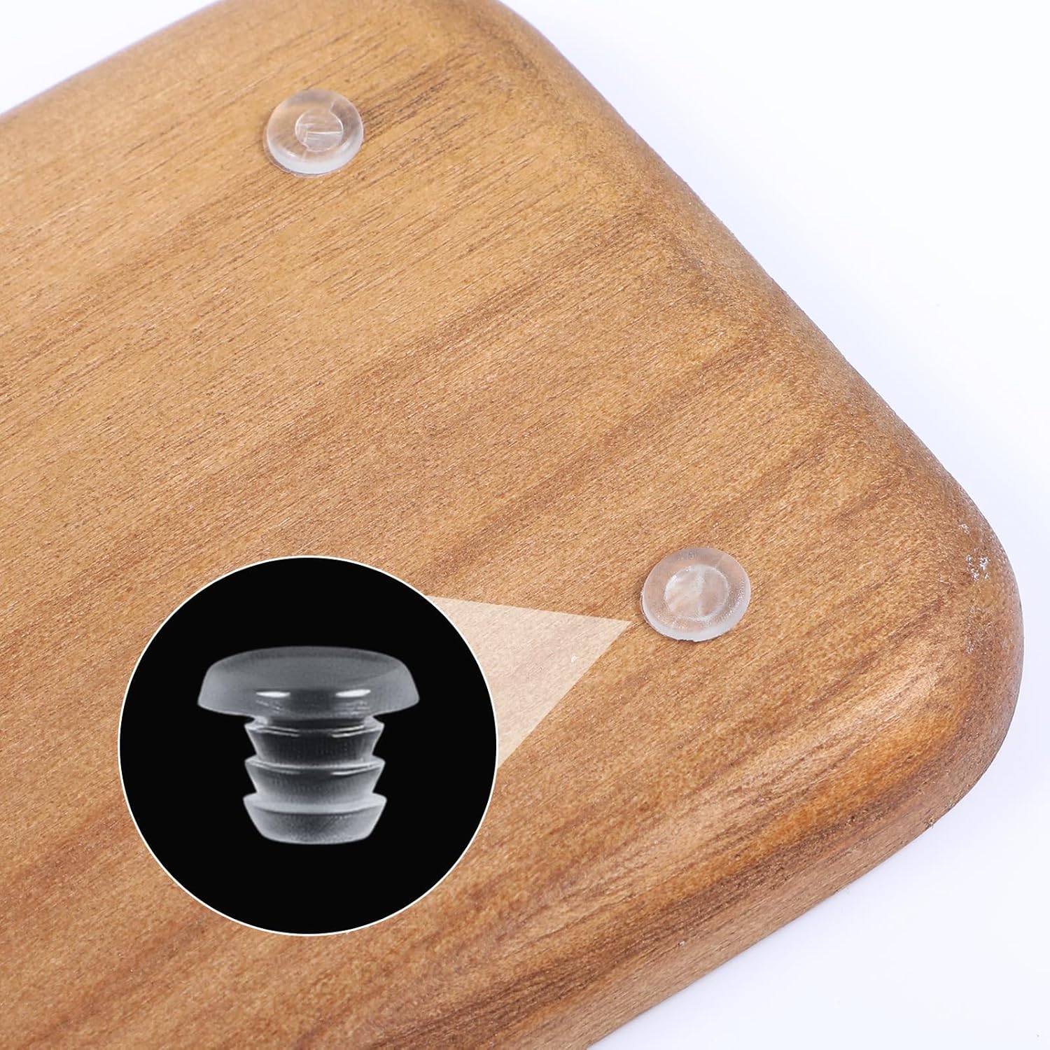 50 Pcs Assorted Glass Top Table Bumpers with Stem 5 Sizes Clear Rubber Spacers Anti Slip Pads Glass Patio Table Parts Cabinet Stoppers for Tables Furniture Cabinet (0.19/0.20/0.21/0.24/0.35inch)