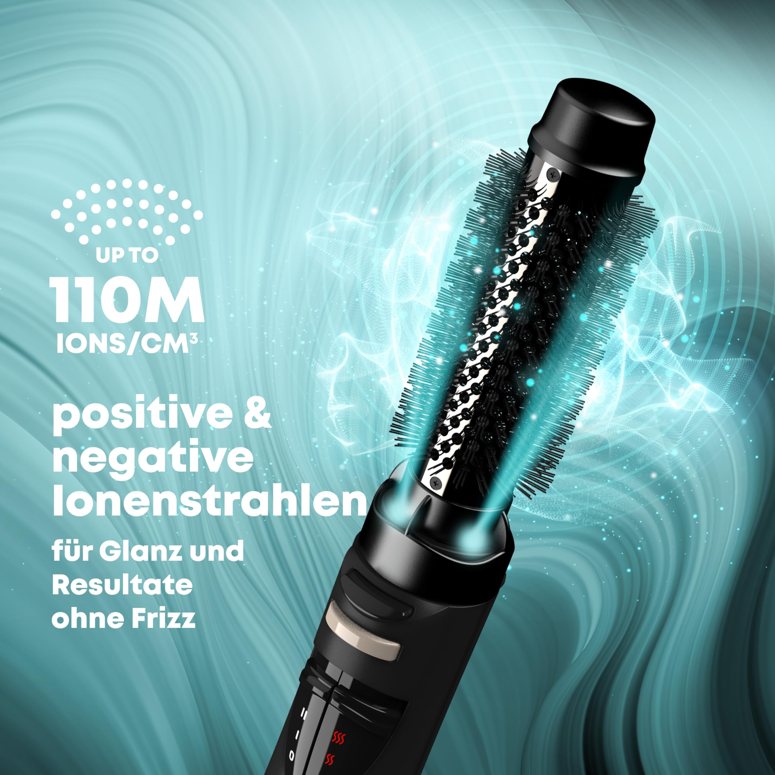 REVAMP Progloss Airstyle Heißluftstyler 6-in-1 - Multi-Styler, Schwarz | Air-Bürste, Föhnbürste, Volumen, Locken, Wellen, Glätten, Schnelles Föhnen, 6 Aufsätze