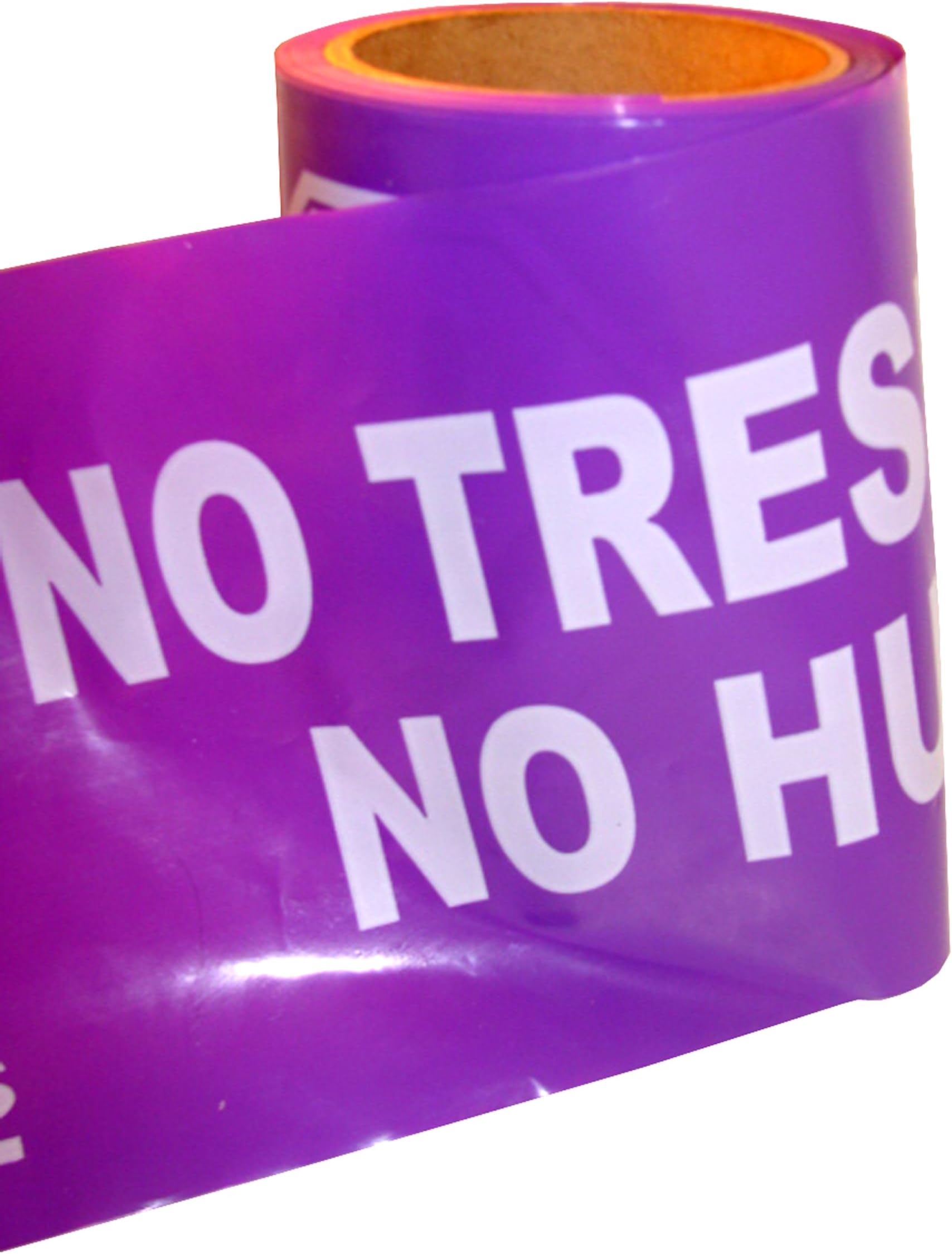 Purple Boundary Tape No Trespassing No Hunting