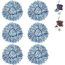 BonusLife 6 Pack Mop Heads Compatible with O-Cedar EasyWring Spin Mop Power Refill Easy Care Microfiber