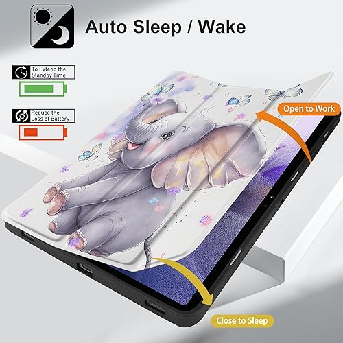 Miniatura 5 de DONGKE Funda para Samsung Galaxy Tab S9 de 11 pulgadas 2023 SM-X710X716X718, cuerpo completo a prueba de golpes + soporte triple + ranura para