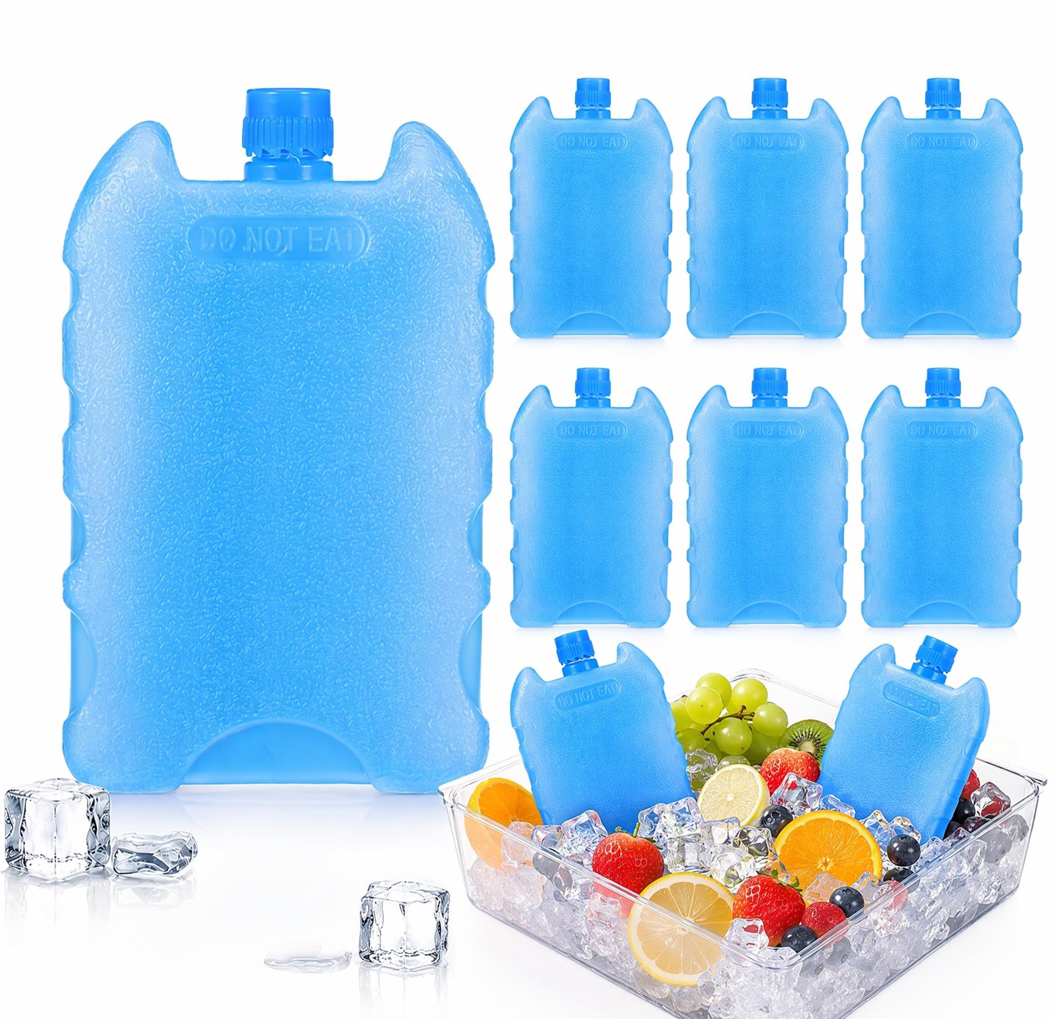 Healeved 7PCS Reusable Ice Packs for Coolers, Lunch Bags & Camping
