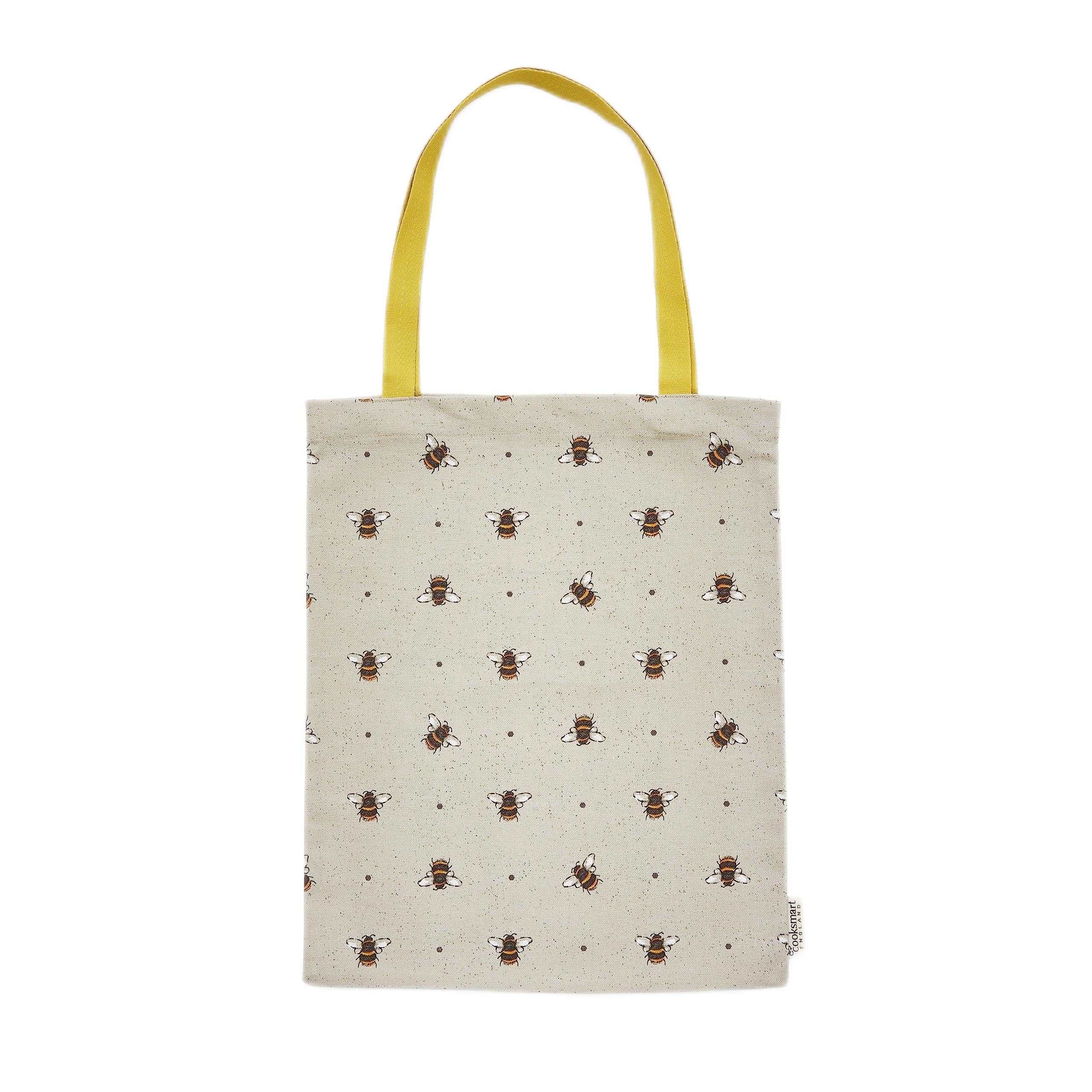 Cooksmart British Designed Tote Bag | Tote Bags With Handles Great For On The Go | Eco Friendly Option For Shopping Bags - Bumble Bees