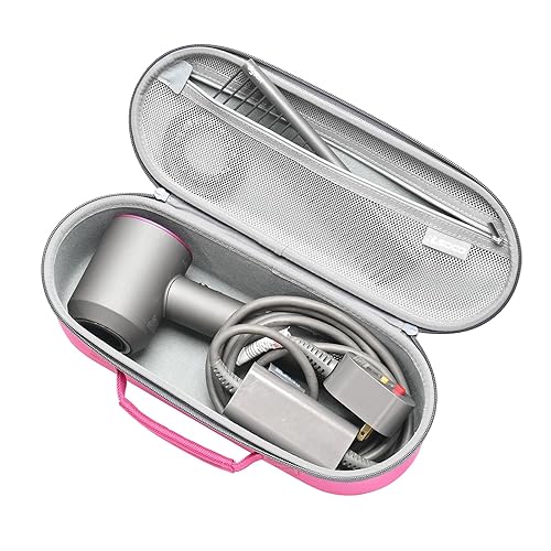 RLSOCO Estuche de viaje para secador de pelo supersónico Dyson, bolsa de almacenamiento para secador de pelo Dyson - Rosa