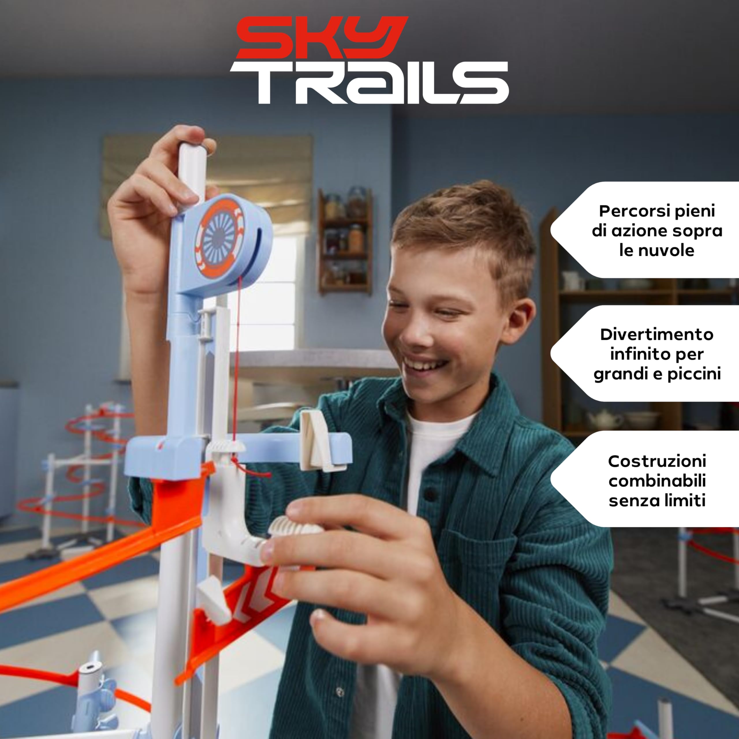 Sky Trails | Air Lift | Gioco di costruzione per altezze e percorsi emozionanti | Costruisci, decolla e vivi emozionanti avventure | Regalo perfetto per bambini dai 7 anni in su | 71970