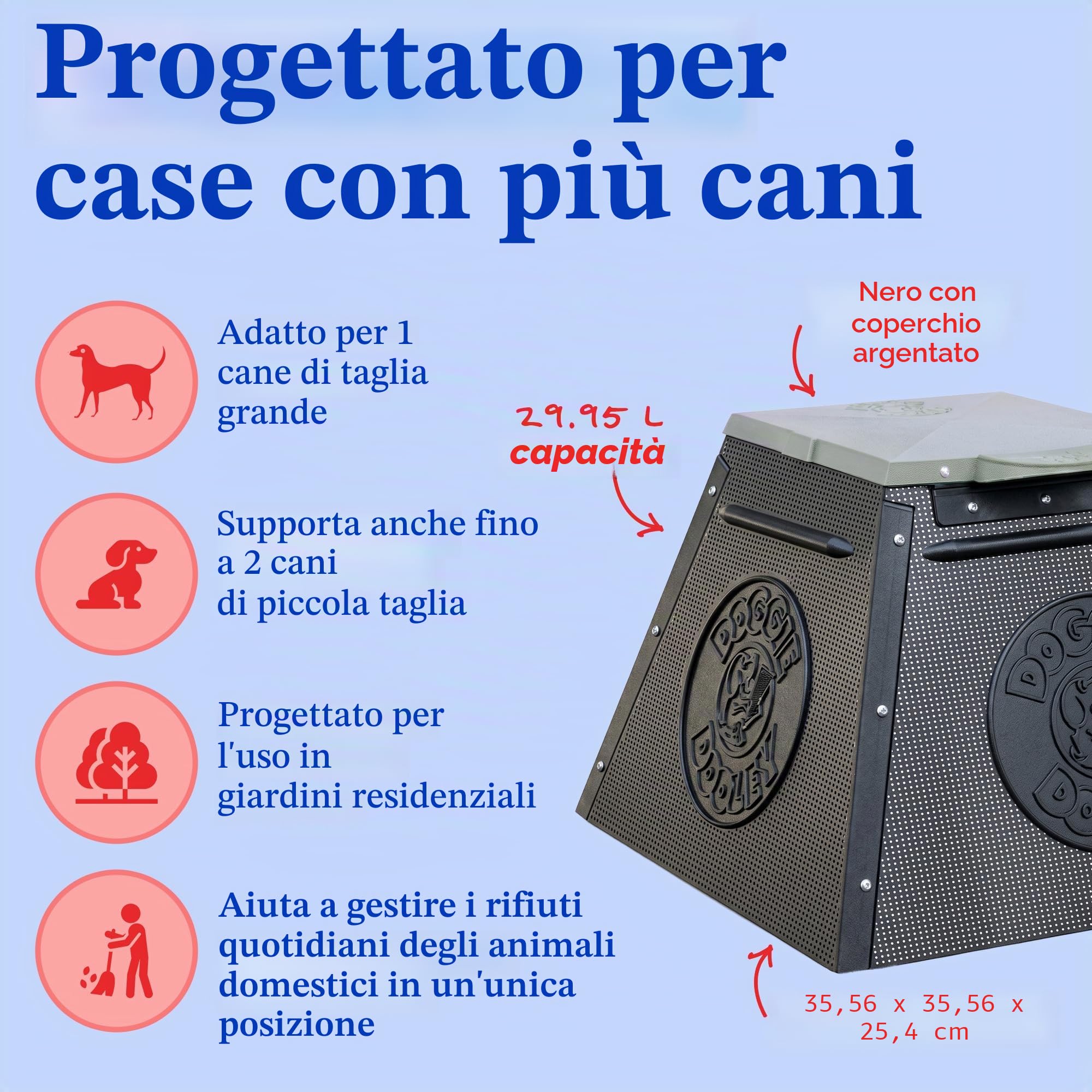 Doggie Dooley 3535 - Sistema di smaltimento rifiuti per Animali Domestici, per 35° Anniversario
