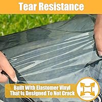 Vista 5 de Universal Tinted Clear Forklift Cover - UV Protection Rain Cover - Heavy Duty Waterproof Vinyl - 53 x 45in