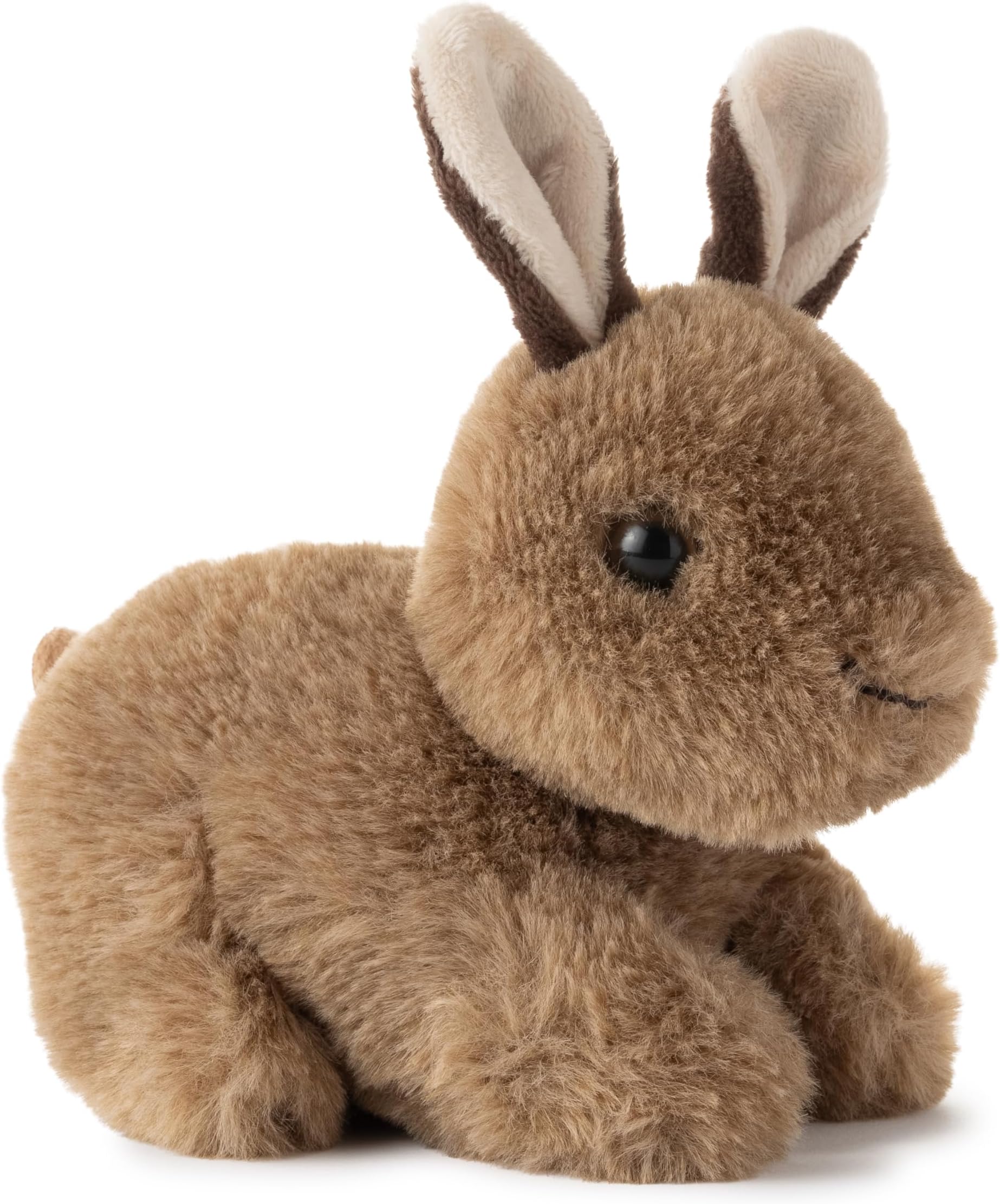 The Petting Zoo Rabbit Stuffed Animal Plushie, Gifts for Kids, Wild Onez Babiez Wildlife Animals, Brown Bunny Plush Toy 6 inches