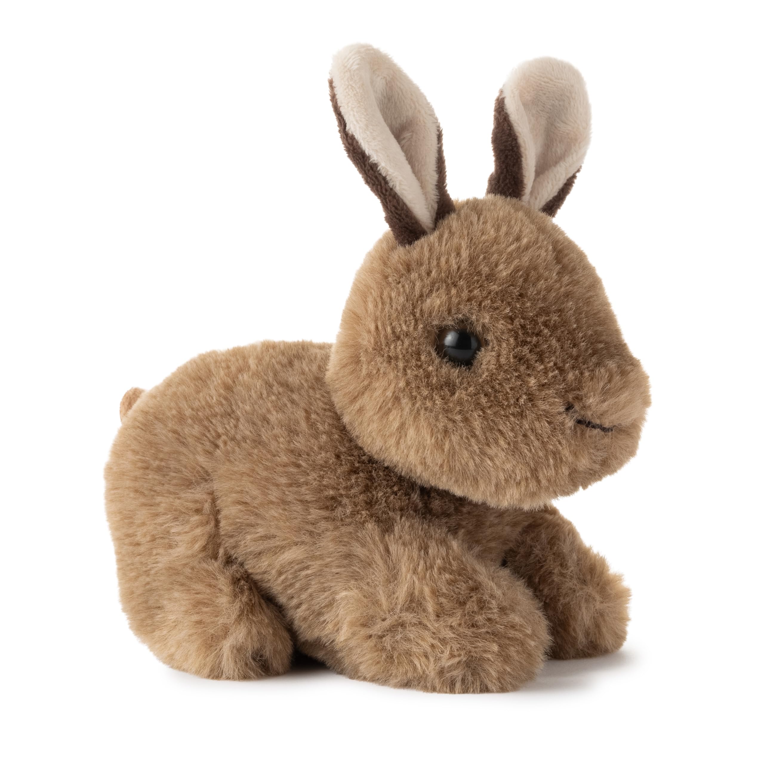 The Petting Zoo Rabbit Stuffed Animal Plushie, Gifts for Kids, Wild Onez Babiez Wildlife Animals, Brown Bunny Plush Toy 6 inches