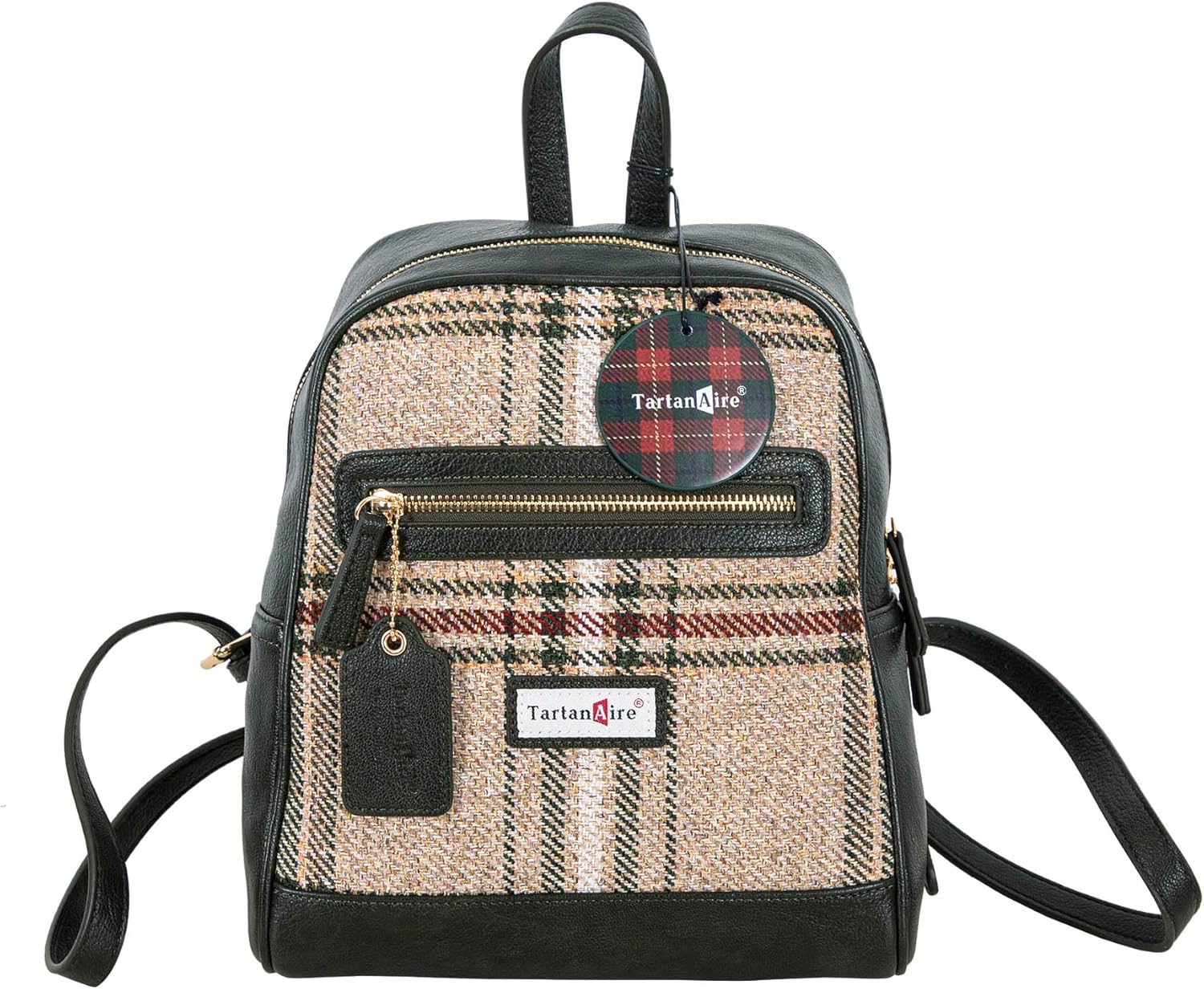 Vintage Laptop Backpack for Women Plaid Casual Fashion Travel Bags with Large Capacity School Bookbags Red Green - Image 8