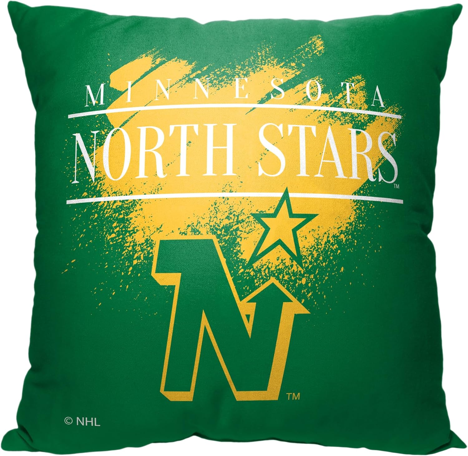 Northwest Pillow Minnesota North Stars 18 x 18-Inch Vintage Burst